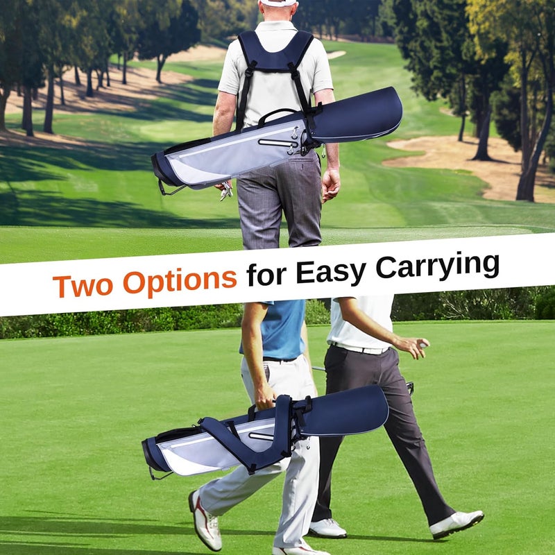 Full Choice Lightweight Golf Stand Bag, 4-Way Full-Length Dividers, Holds Up to 10 Clubs, 3.7 lbs Golf Bag with Dual Straps & Stand for Driving Range, Par 3, and Standard Courses - Image 2
